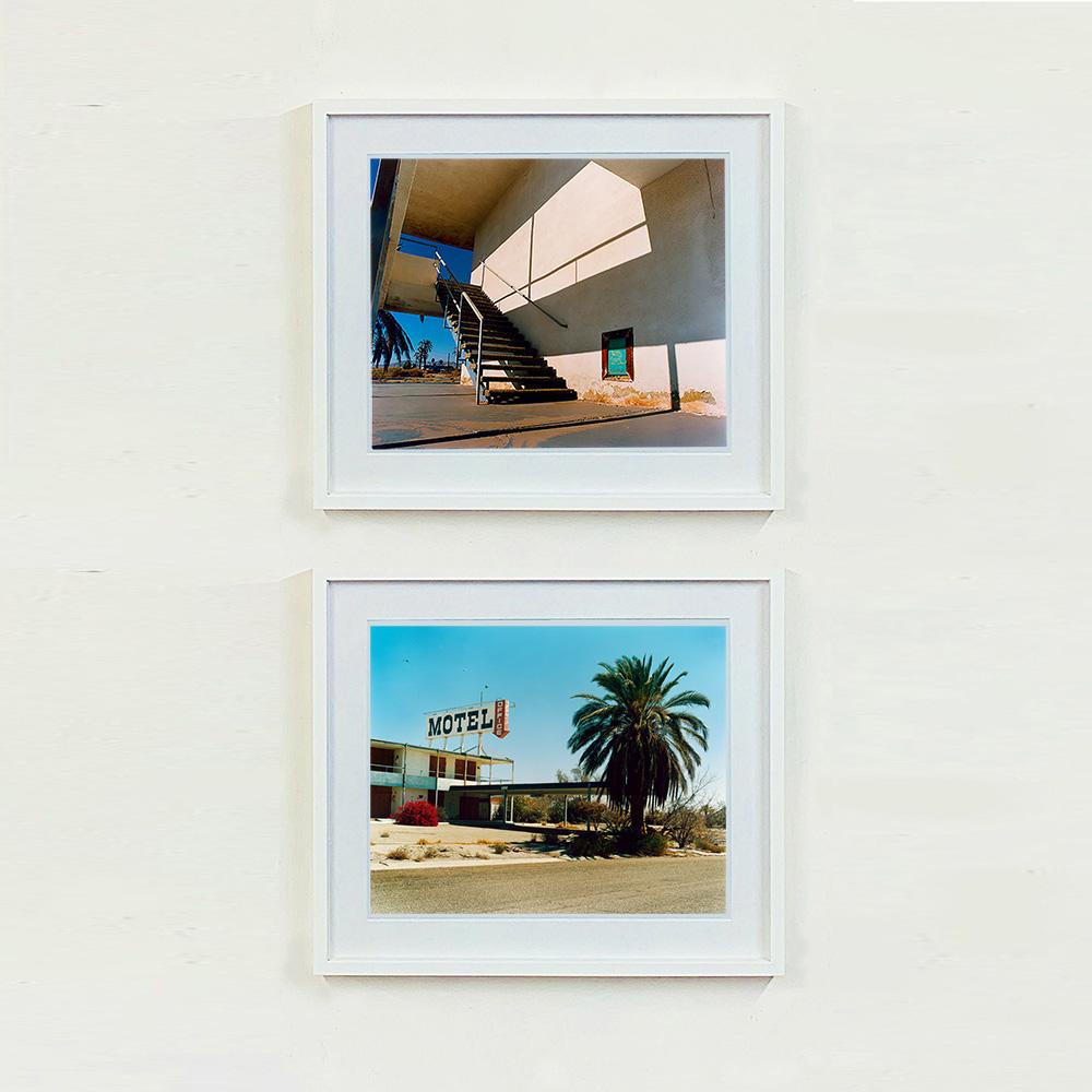 North Shore Motel Steps, mid-century architecture photography captured by Richard Heeps as part of his Salton Sea series

This artwork is a limited edition of 25, gloss photographic print, dry-mounted to aluminium, presented in a museum board white