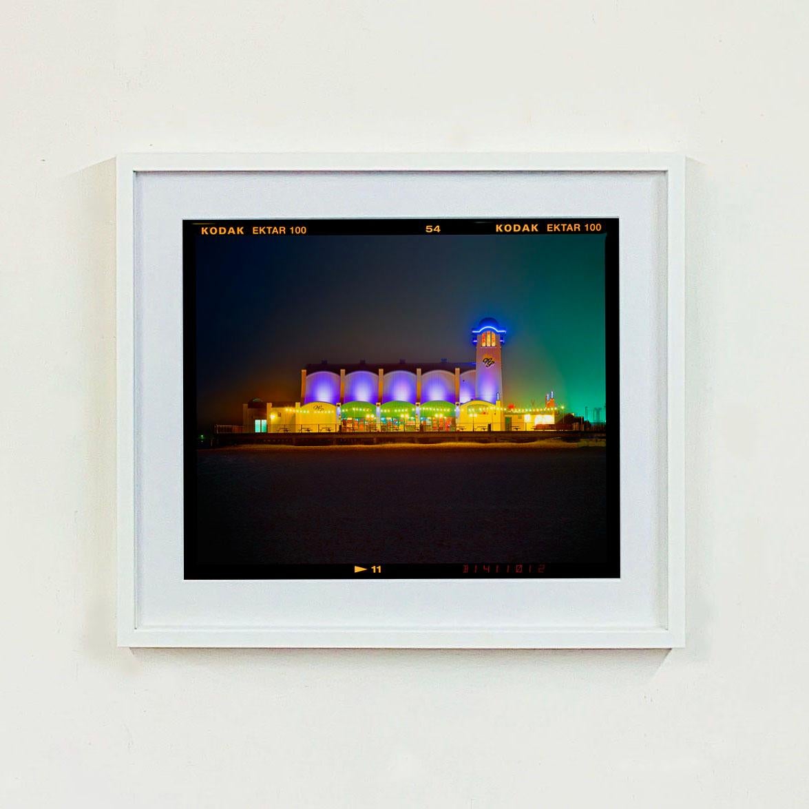 Ocean View, Great Yarmouth seaside architecture photograph by Richard Heeps. The Wellington Pier is a beautiful nautical architecture sitting like a ship on the beach which at night looks like its at sea. When photographing at Christmas time of
