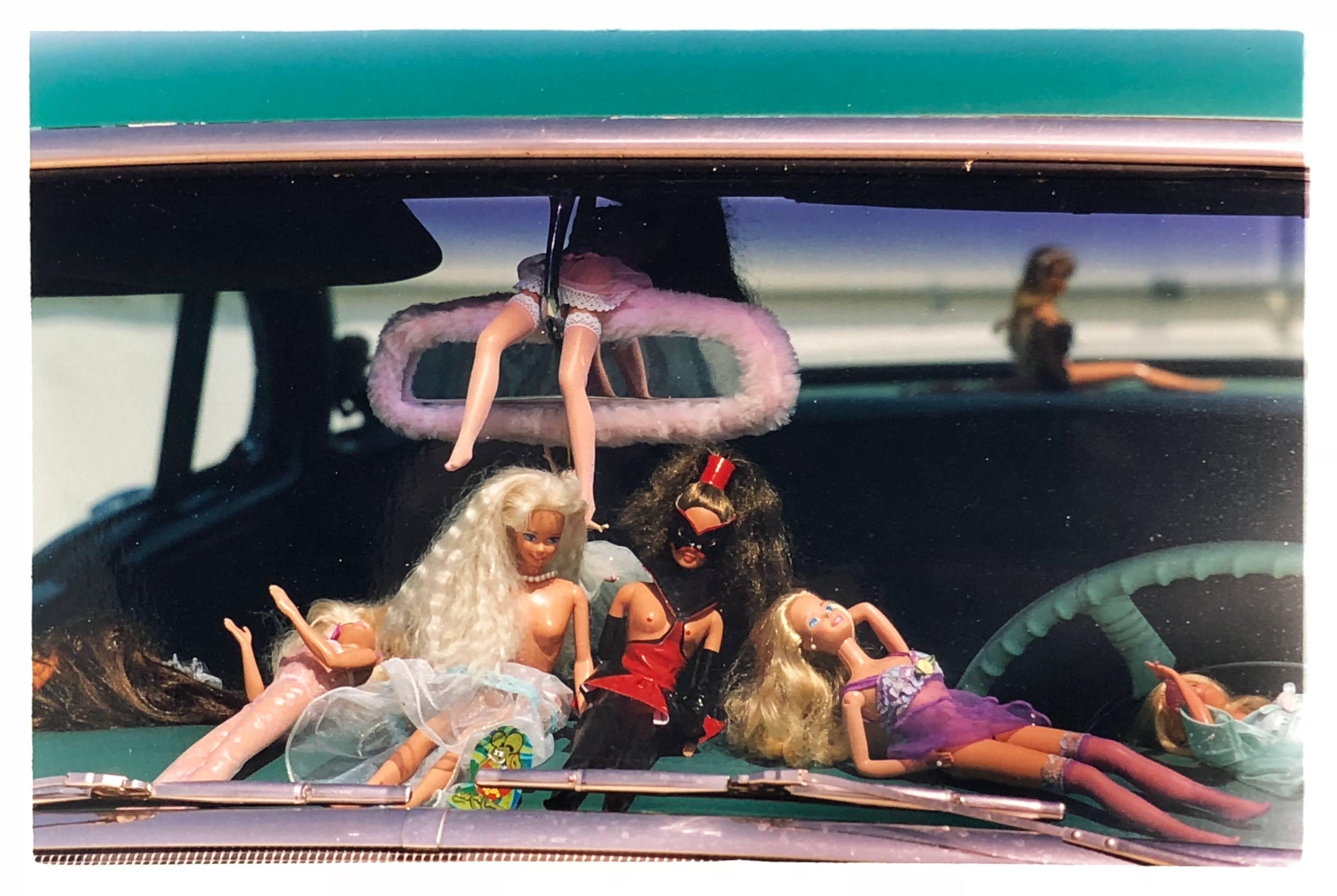 Richard Heeps Portrait Photograph - Oldsmobile & Sinful Barbie's, Las Vegas - Contemporary Color Photography