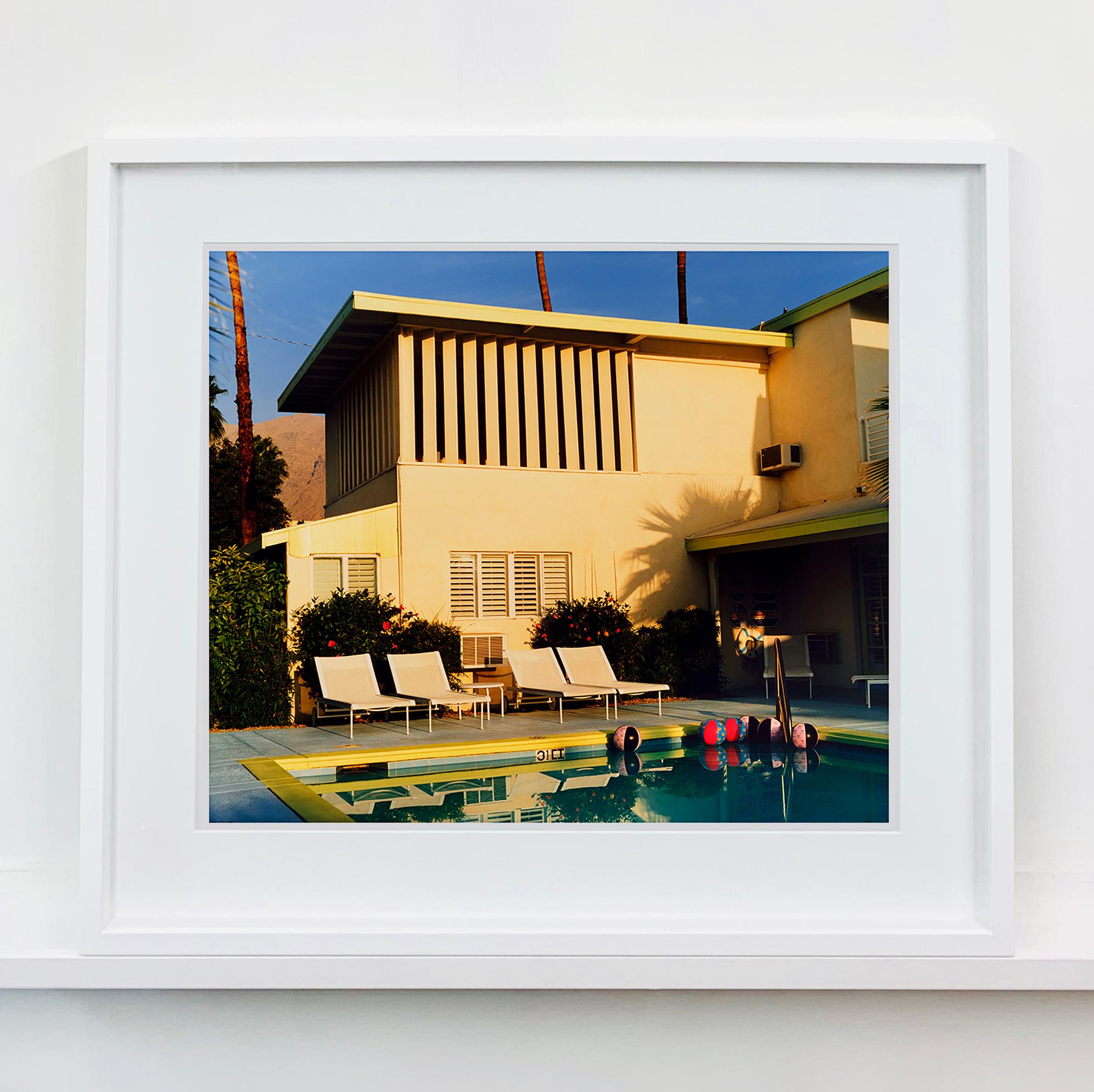 Palm Springs Poolside III, Ballantines Movie Colony, California - Color Photo - Contemporary Photograph by Richard Heeps
