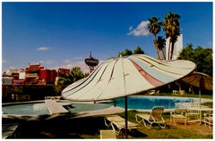 Vintage Poolside Parasol, El Morocco Motel, Las Vegas - American Color Photography