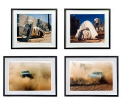 Poor Richard and Buick in the Dust Bespoke Listing - Four Framed Artworks