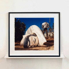 Tête et torse de cowboy américain, mer de Salton, Californie - Photo couleur américaine