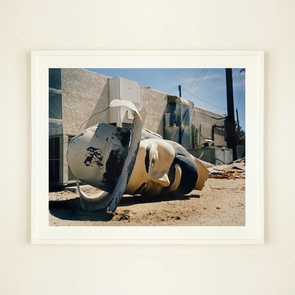 Cabeza de vaquero americano, Salton Sea, California - Fotografía en color de Roadside America - Photograph Contemporáneo de Richard Heeps