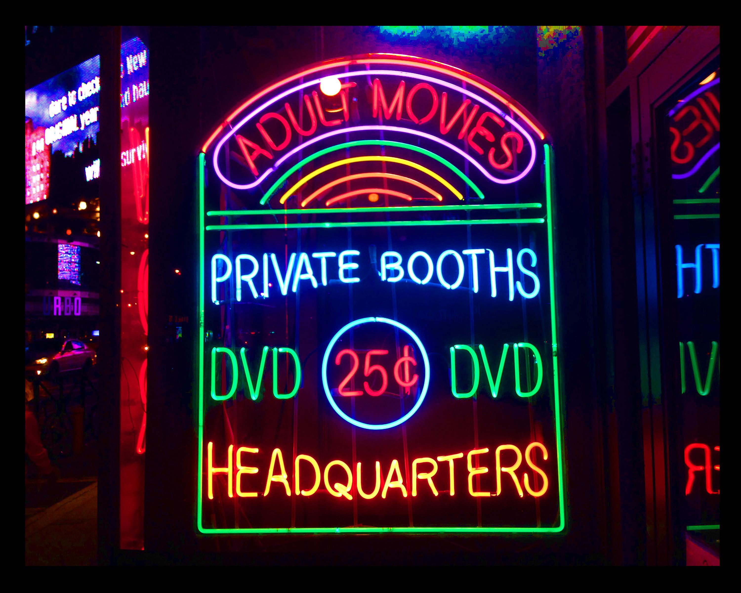 Richard Heeps Print - Private Booths, New York - Neon Color Street Photography