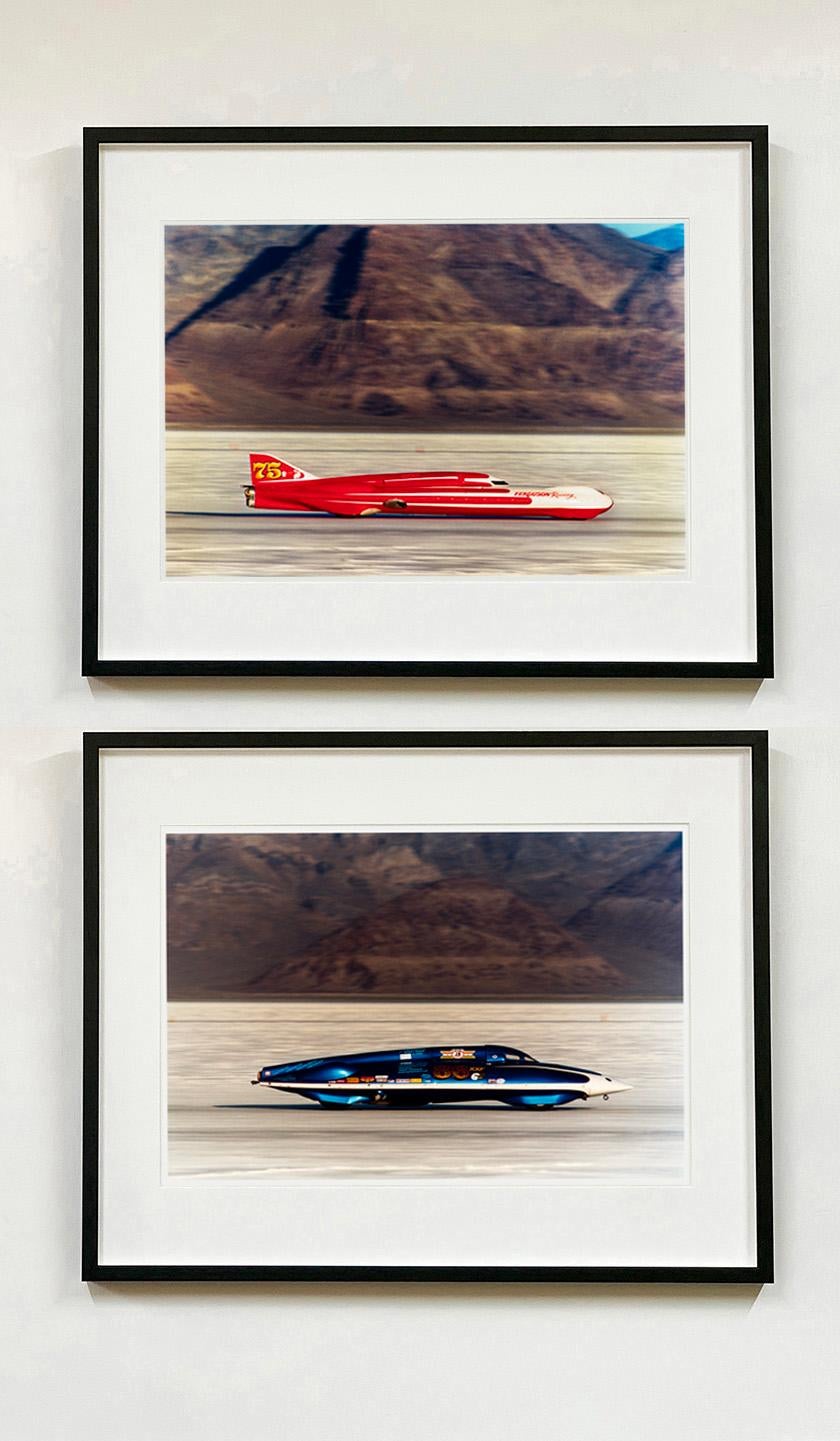 Racing Streamliner Bonneville Pair Framed American Landscape Photographs For Sale 4