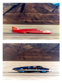 Racing Streamliner Bonneville Pair Gerahmte Amerikanische Landschaftsfotografien
