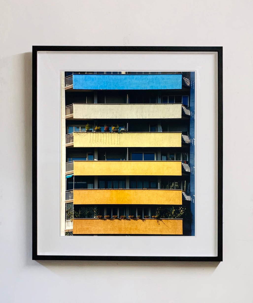 Rainbow Apartments, from Richard Heeps series A Short History of Milan began as a special project for the 2018 Affordable Art Fair Milan. It was well received and the artwork has become popular with art buyers around the world. Richard continues to
