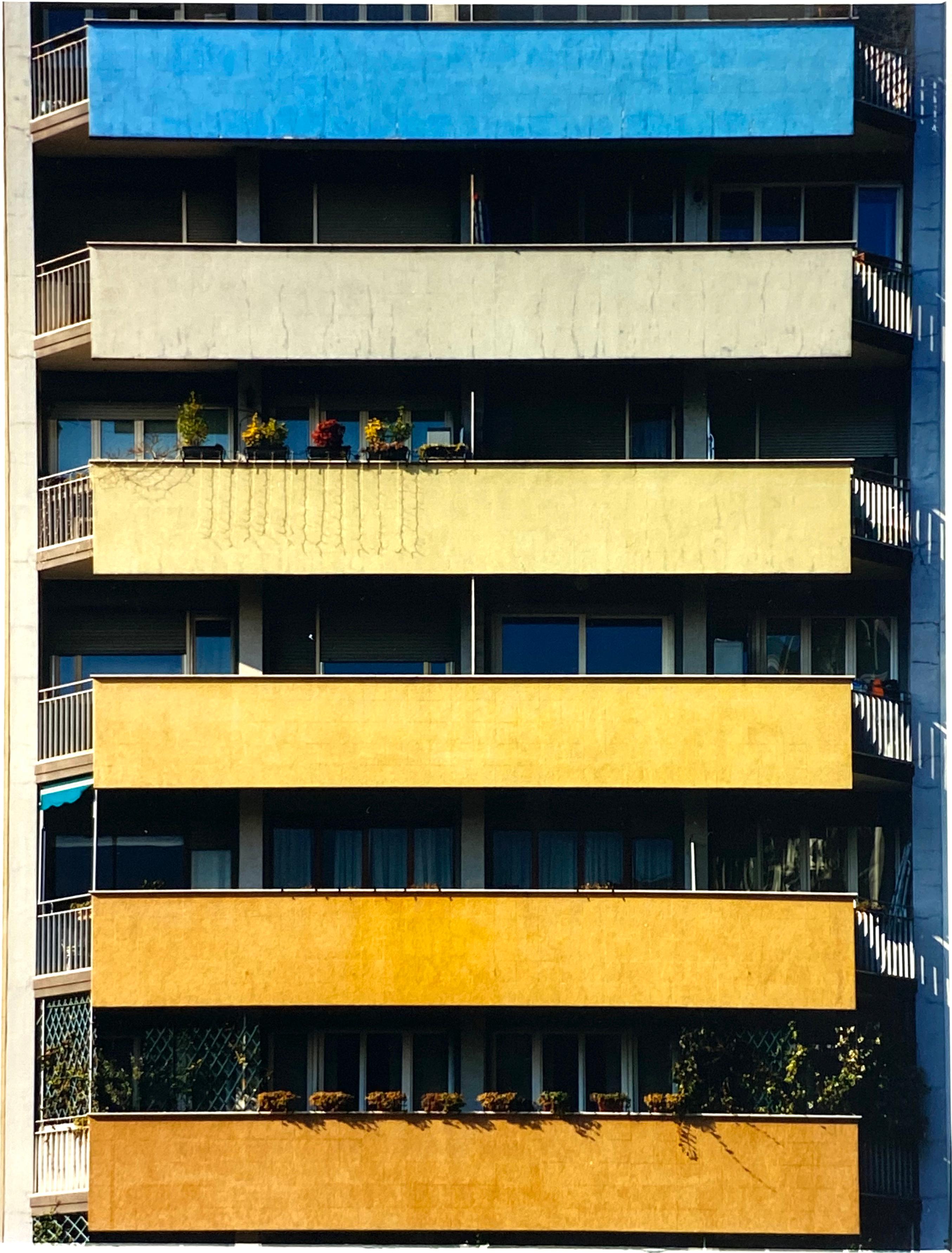 Rainbow Apartments, from Richard Heeps series A Short History of Milan began as a special project for the 2018 Affordable Art Fair Milan. It was well received and the artwork has become popular with art buyers around the world. Richard continues to