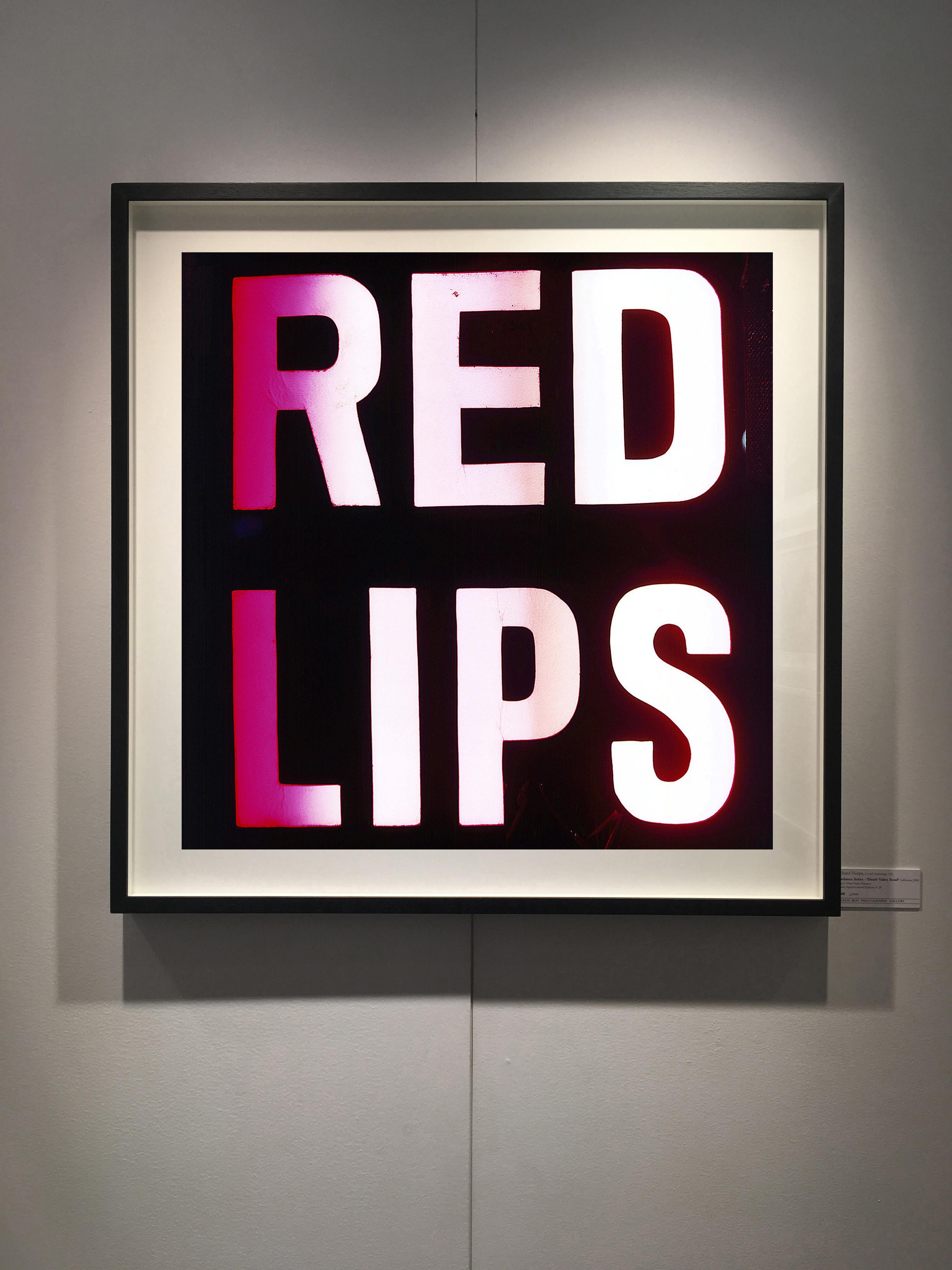 Red Lips, Kowloon, Hong Kong - Typography Pop Art Color photography  - Print by Richard Heeps