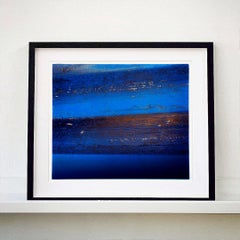 Retaining Wall II, Rockingham - Abstract Blue Color Photograph