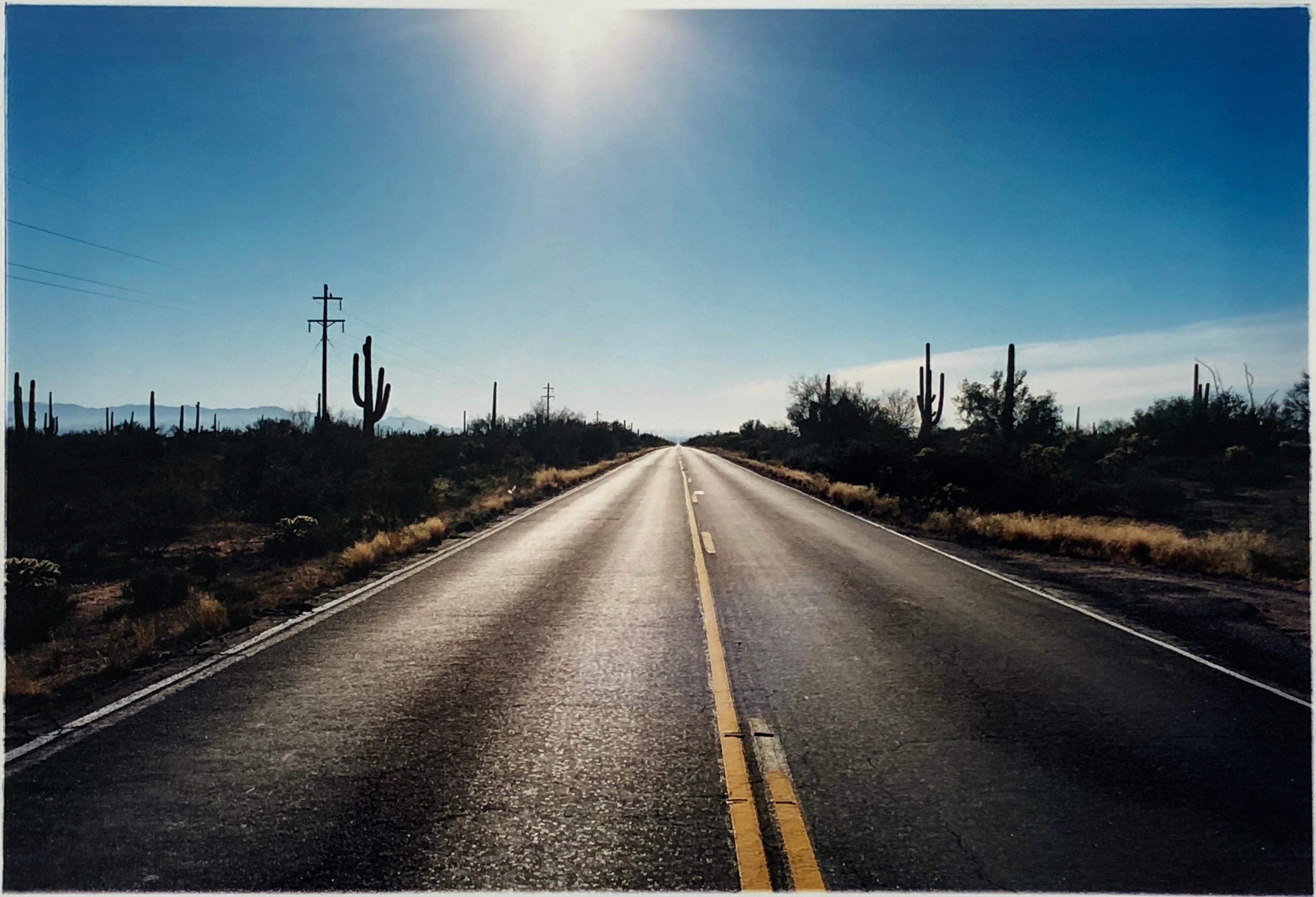 Richard Heeps Landscape Photograph - Road to Gunsight, Highway 86, Arizona - American landscape color photography