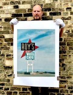 Roy's Motel Sign, Amboy, California - Googie Roadside America Color Photo