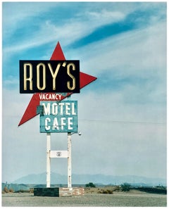 Roy's Motel Sign, Amboy, California - Googie Roadside America Color Photo