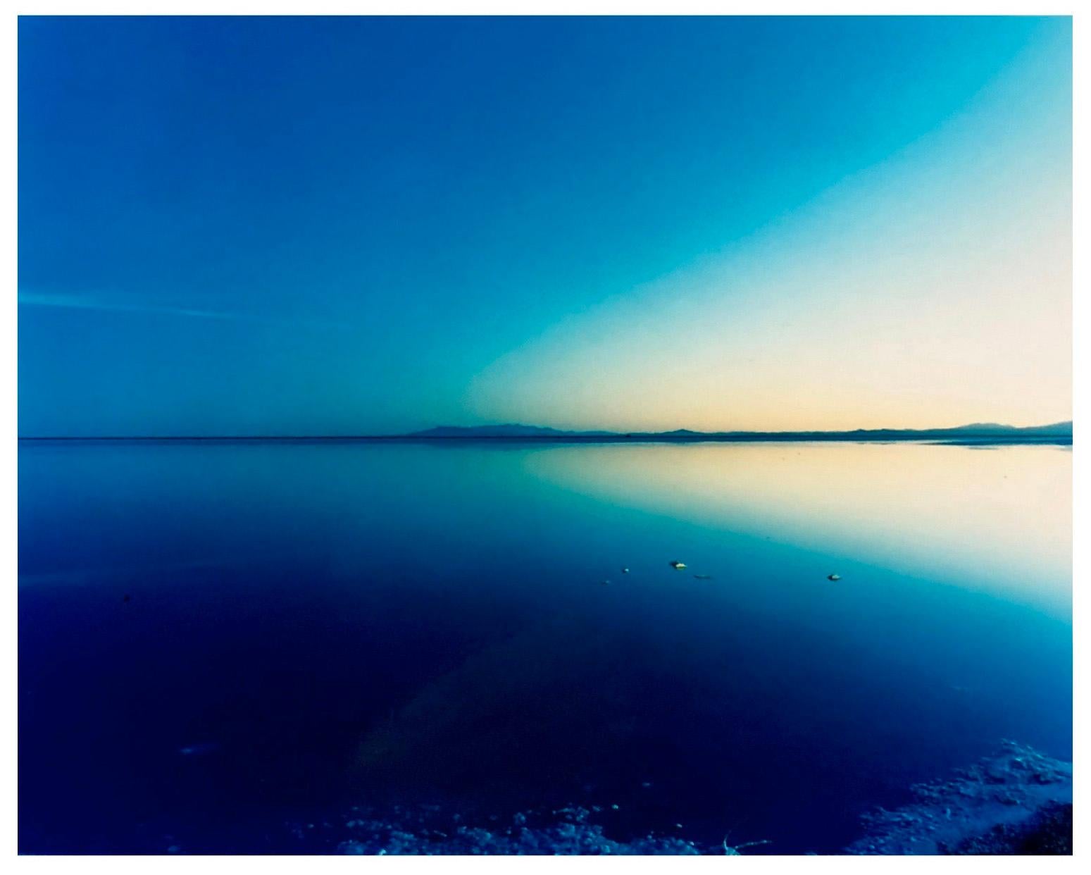 Richard Heeps Landscape Photograph - Salt Flats, Bonneville, Utah - Blue landscape color photography