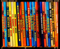 School Fun, Norfolk - Multi-color Vintage Book Spines Photograph