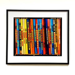 Divertimento a scuola, Norfolk - Dorsali di libri d'epoca Multicolore Fotografia incorniciata