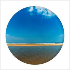 Wandteppichkopf Gelber Sand, Norfolk – Zeitgenössisch, Kreis, Wasserlandschaftsfotografie