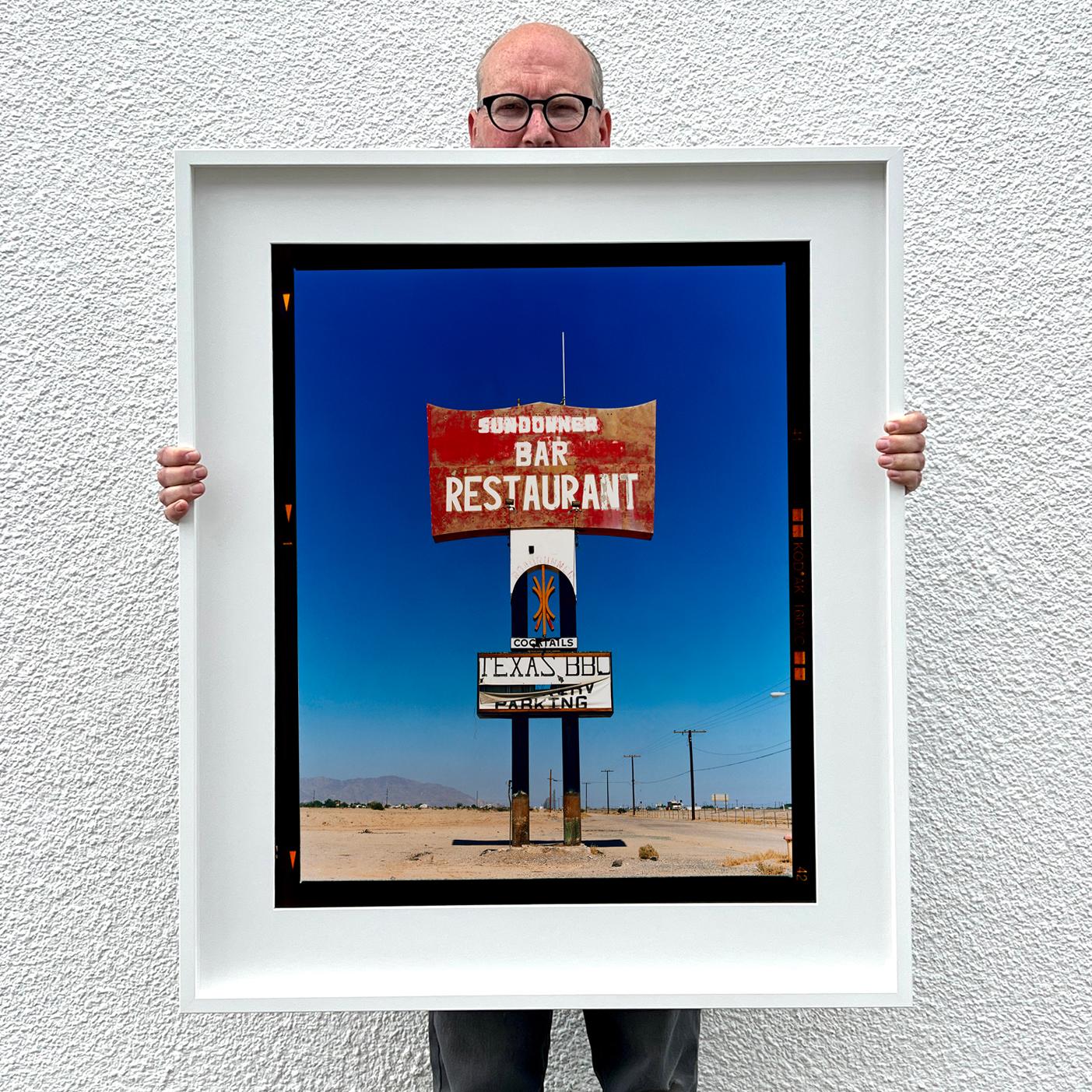 Set of Four Framed Pop Art Color Blue Sky American Sign Photographs in vendita 3