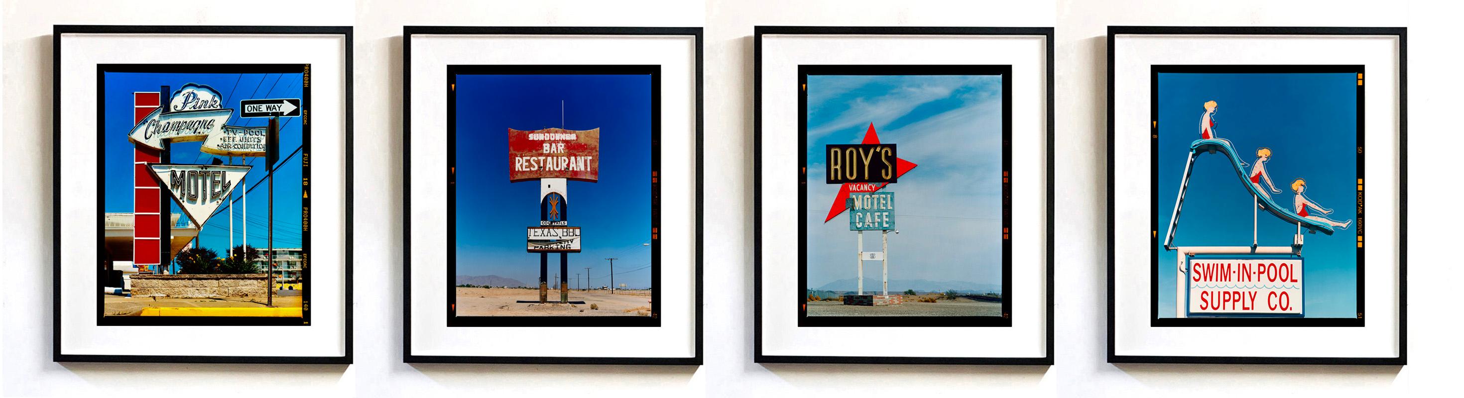 Print di Richard Heeps - Set of Four Framed Pop Art Color Blue Sky American Sign Photographs
