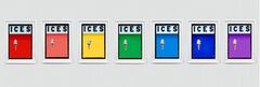 Set of Seven Framed Rainbow Color ICES - Pop Art Photography Prints