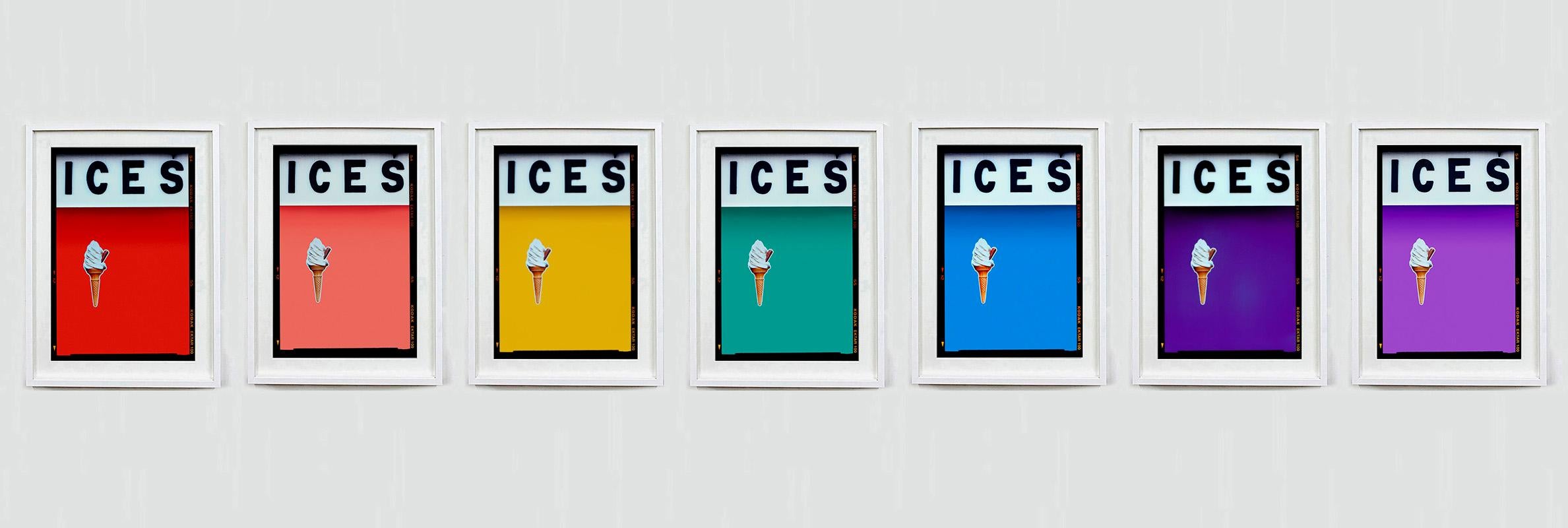 Set of Seven Framed Rainbow Color ICES - Pop Art Photography Prints - Gray Color Photograph by Richard Heeps