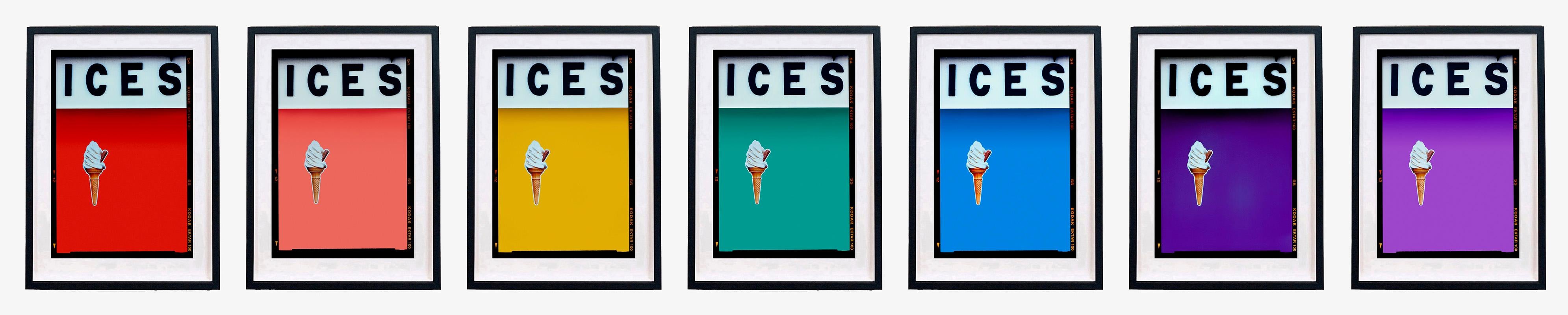 Set of Seven Framed Rainbow Color ICES - Pop Art Photography Prints