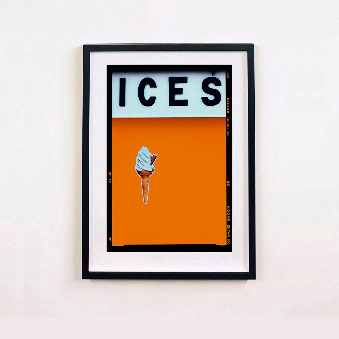 Set of Three Framed Citrus ICES Orange, Lime Green, Lemon Yellow Pop Art Prints For Sale 4