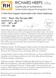 Shed - Railroad Depot, Nevada, 2003 - After the Gold Rush - Architecture Photo