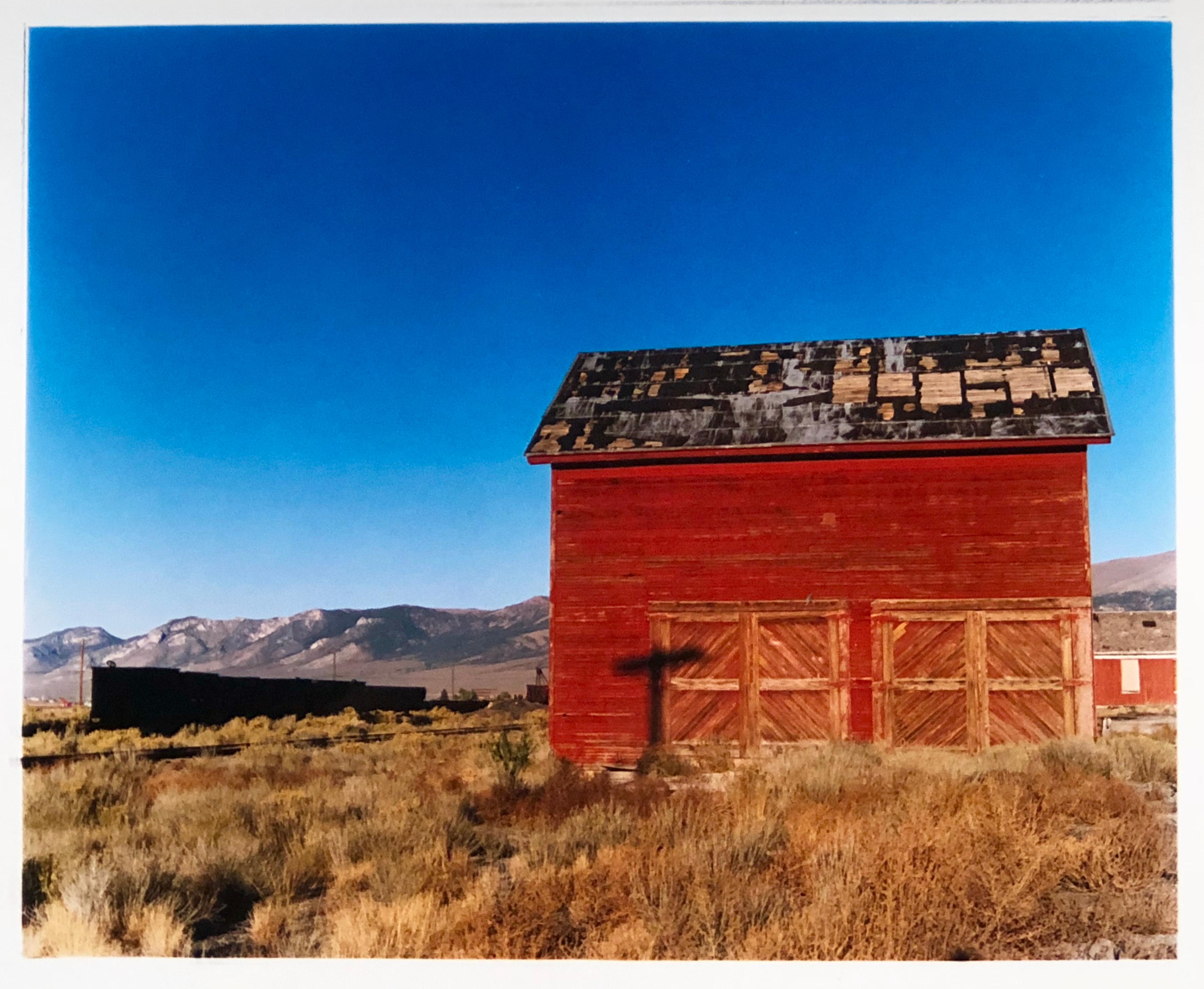 Landscape Print Richard Heeps - Shed - Railroad Depot, Nevada, 2003 - After the Gold Rush - Architecture Photo 