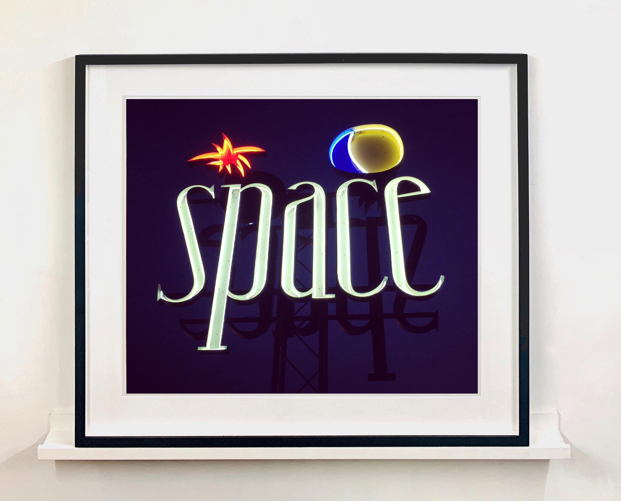 Space, Ibiza, the Balearic Islands - Contemporary Color Sign Photography - Black Color Photograph by Richard Heeps