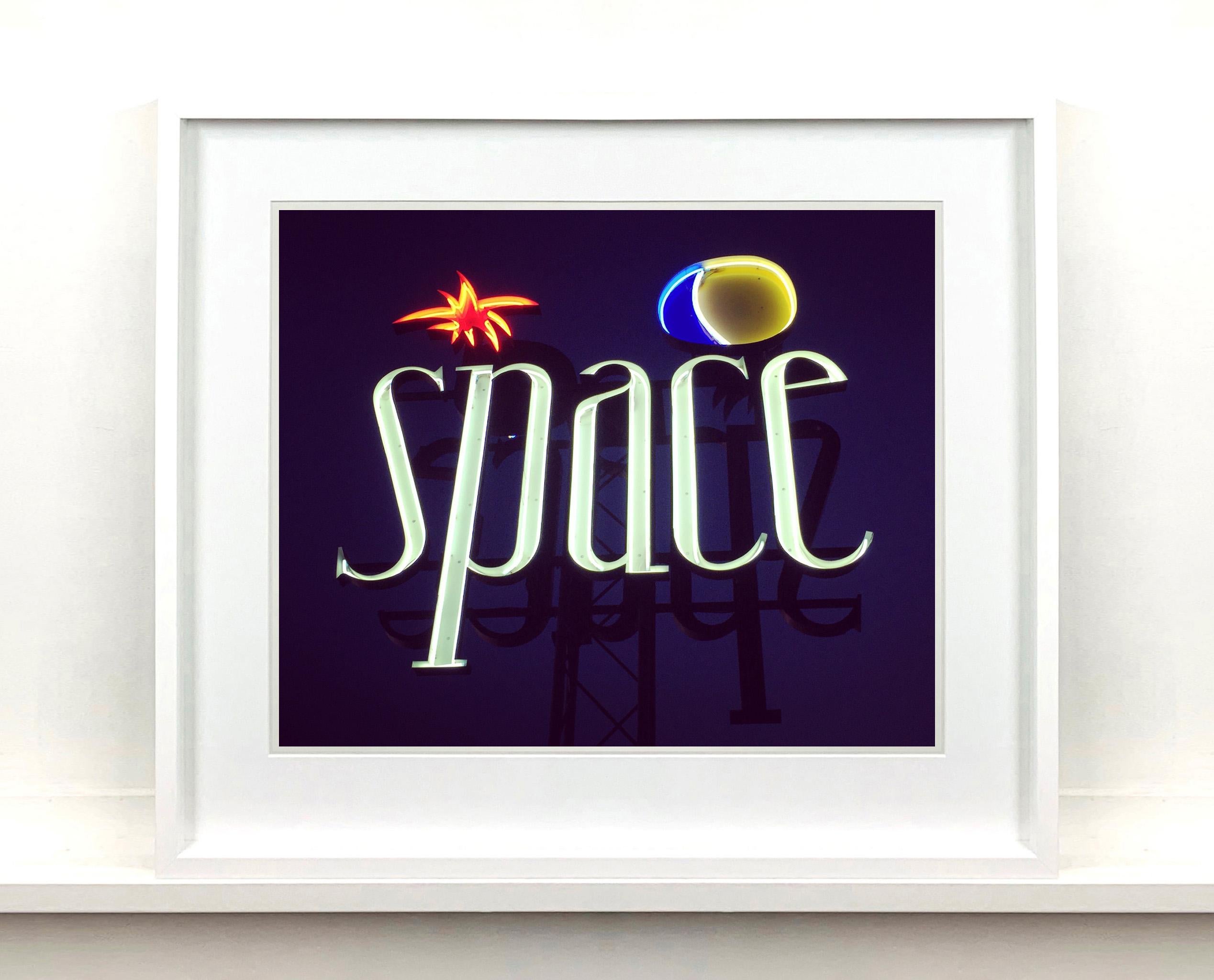 Space, Ibiza, photograph by Richard Heeps taken in 2016, the final year of Space Nightclub which was often awarded Best Global Club, Richard once again has captured an iconic sign before it disappeared.

This artwork is a limited edition of 25 gloss