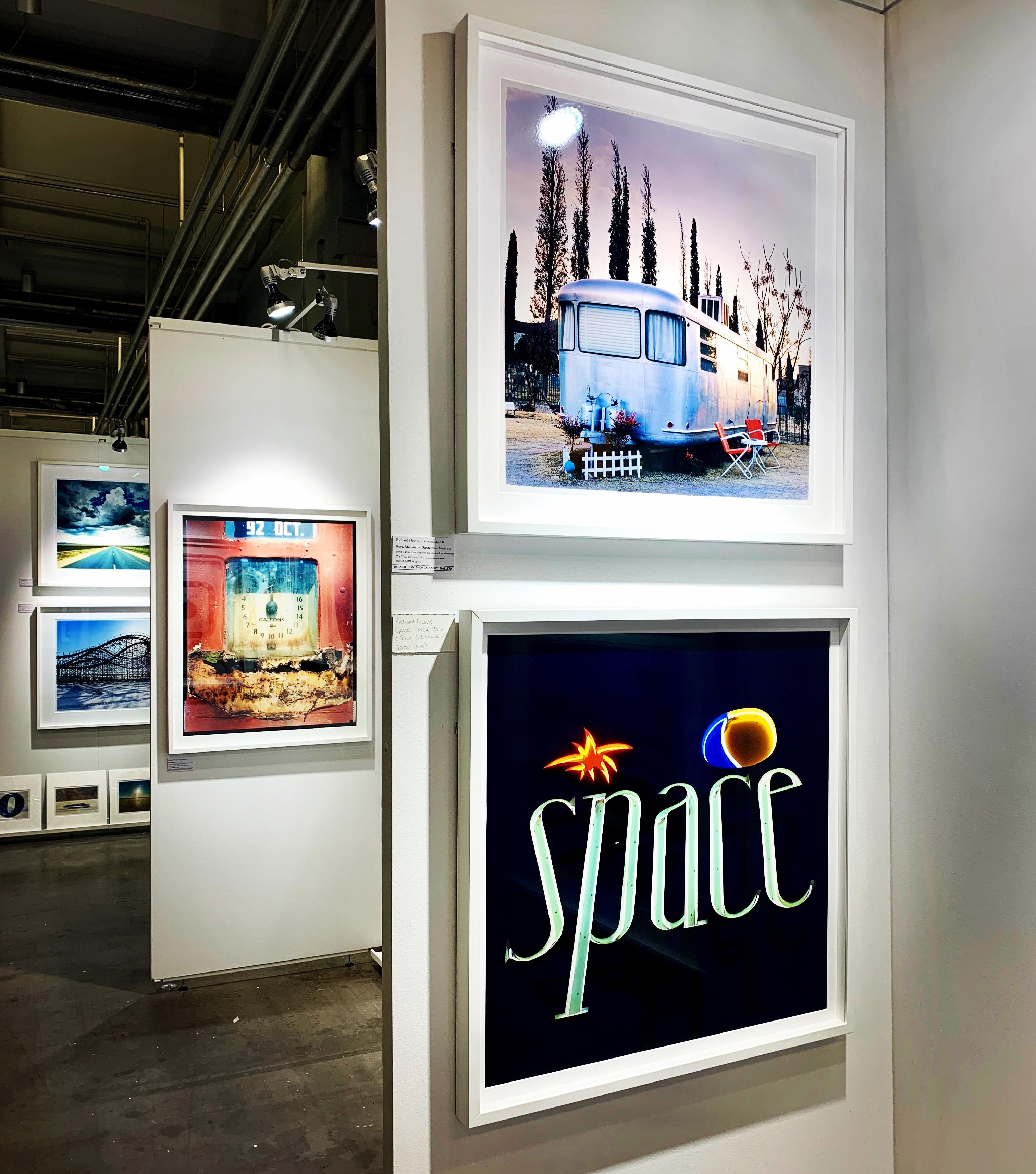 Space, Ibiza, the Balearic Islands - Contemporary Colour Sign Photography - Black Print by Richard Heeps