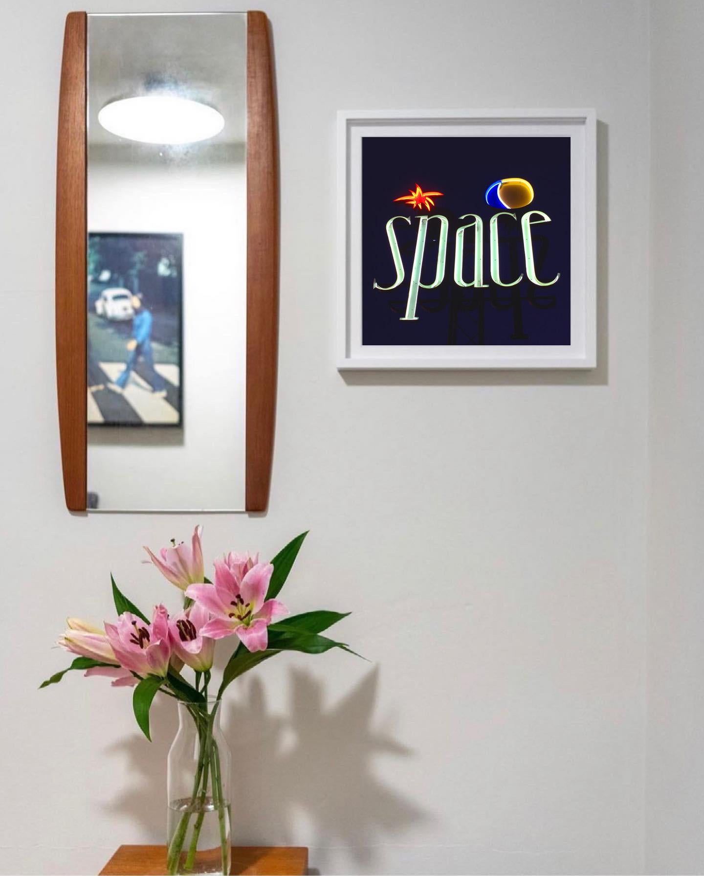 Space, Ibiza, the Balearic Islands Framed - Contemporary Colour Sign Photography For Sale 1