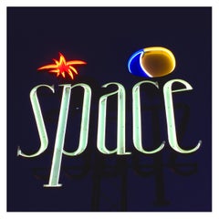 Space, Ibiza, the Balearic Islands Framed - Contemporary Colour Sign Photography