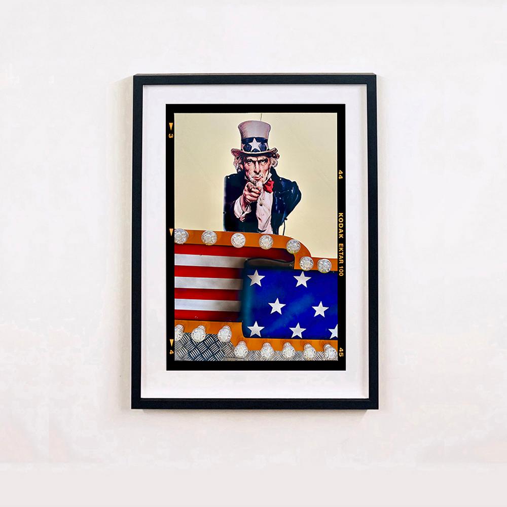 Stars & Stripes Sam - Pop Art Photography - Beige Color Photograph by Richard Heeps
