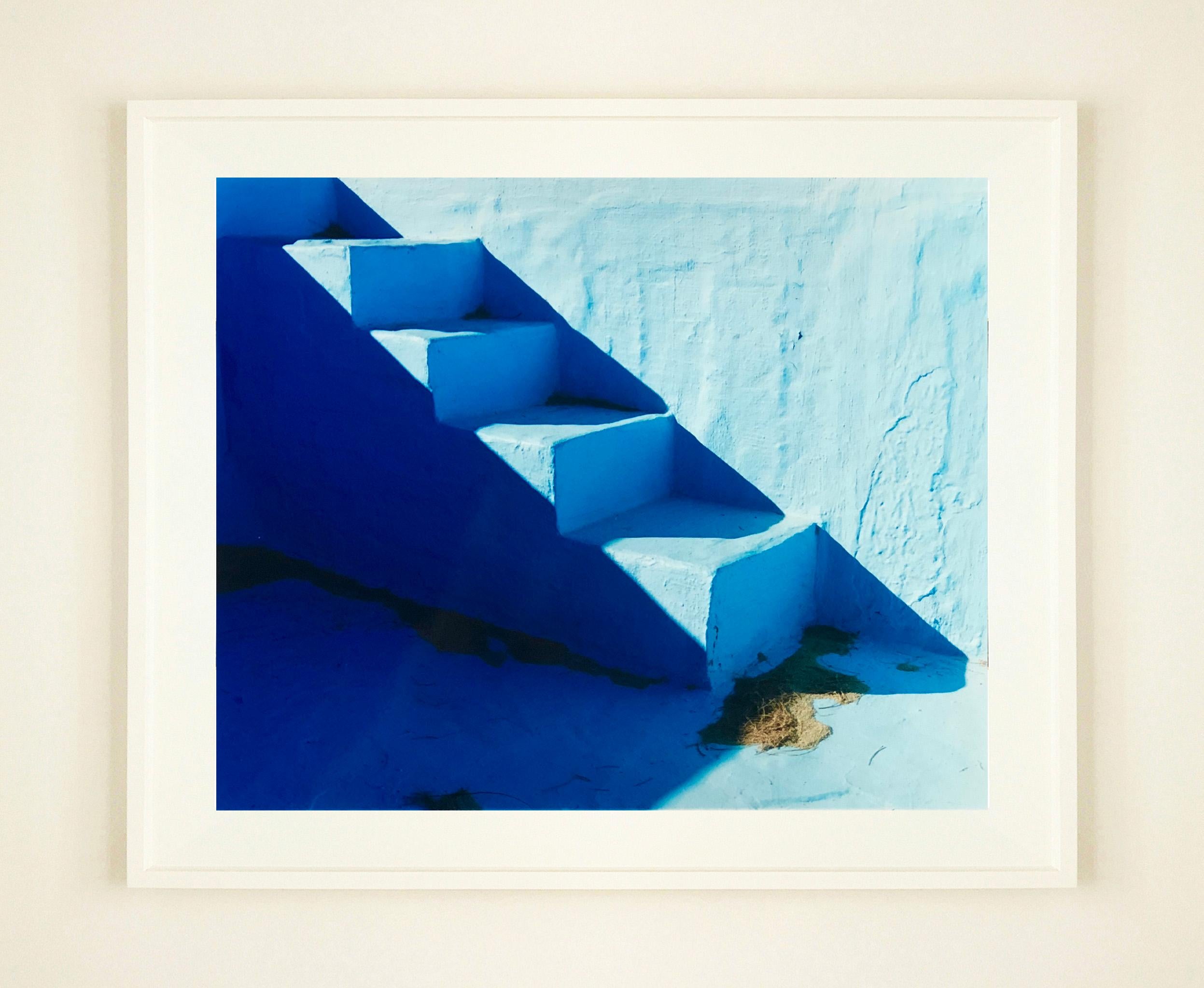 Steps, Zzyzx Resort Pool, Soda Dry Lake, California - Minimal Blue Photography For Sale 2