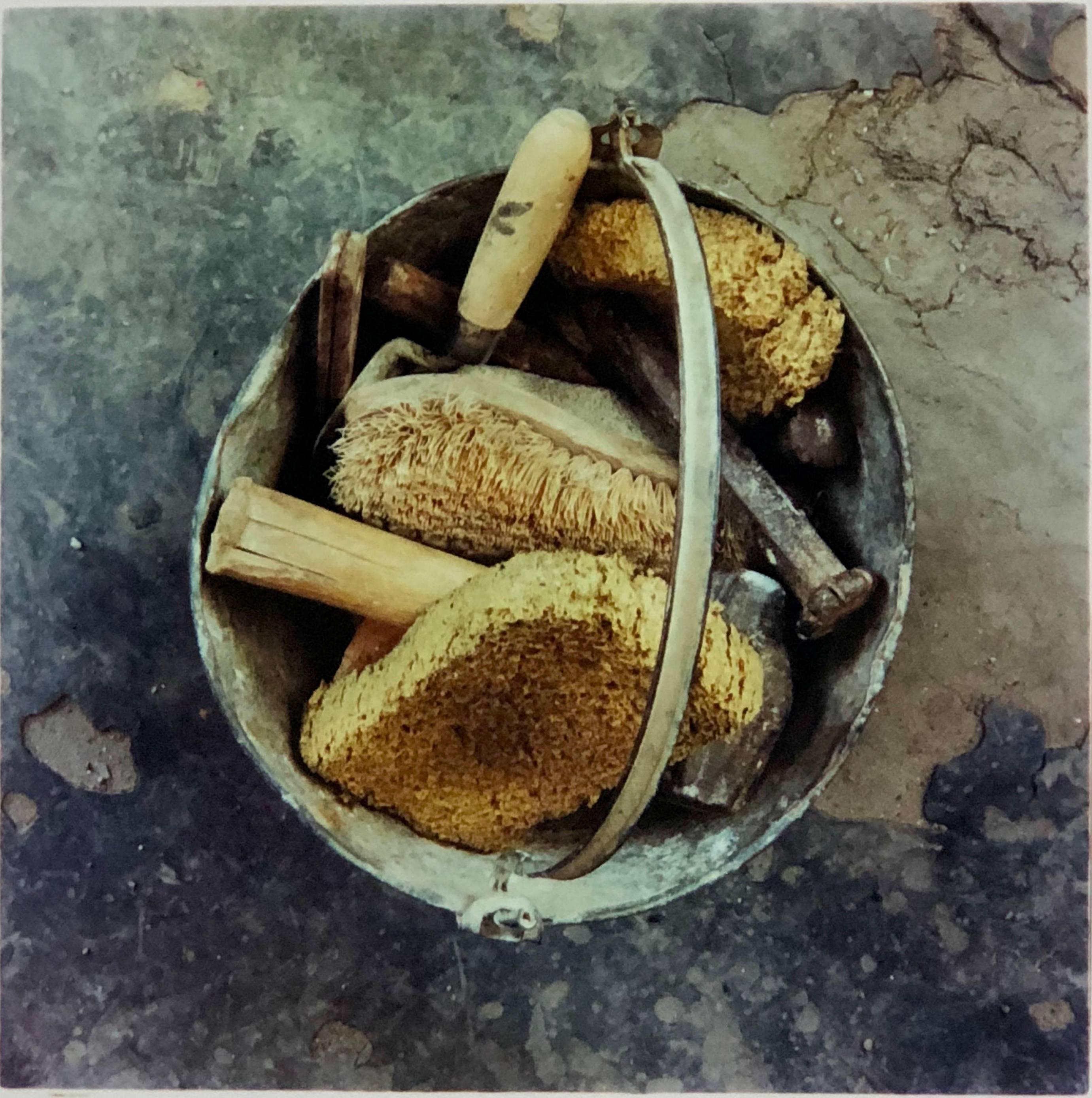 Richard Heeps Still-Life Photograph - Stonemason's Bucket, Northwich - Industrial British Color Photography