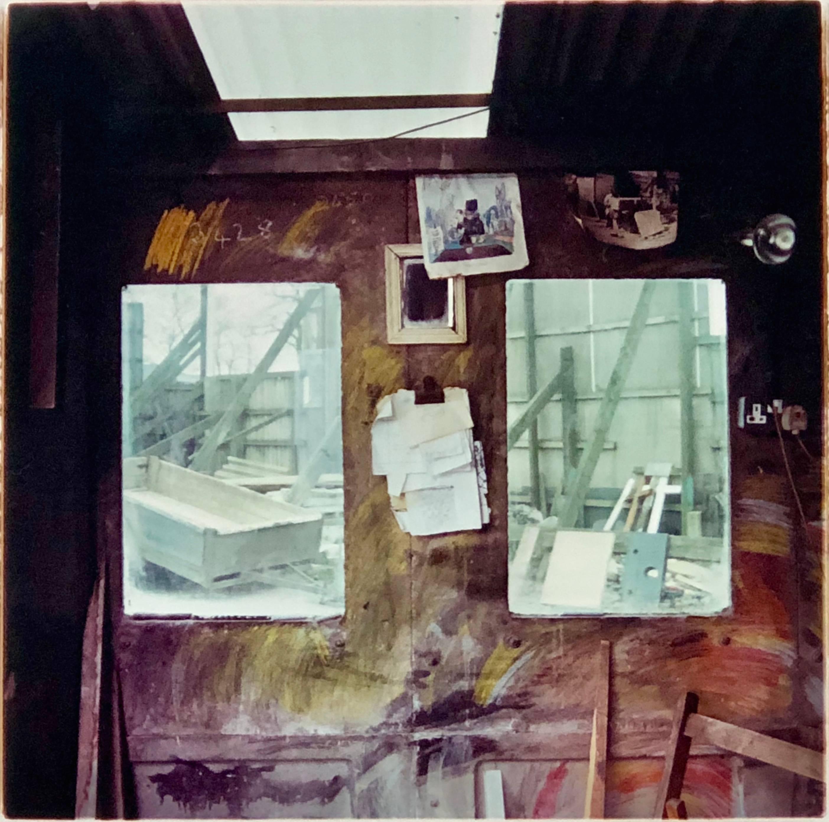 Richard Heeps Interior Print - Stonemason's Workshop, Northwich - British industrial interior color photography