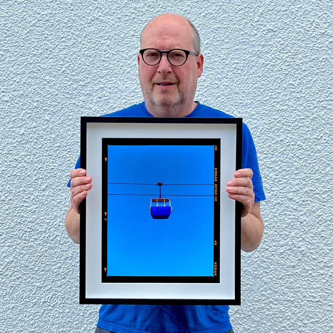 Summit Cable Car (Blue), Llandudno - Minimal Blue Color Photography For Sale 4