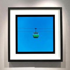 Summit Cable Car Green, Llandudno - Blue Sky Minimalism Color Photography Print