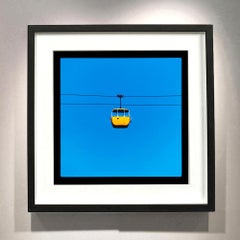 Summit Cable Car Yellow, Llandudno - Blue Sky Minimalism Color Photography Print