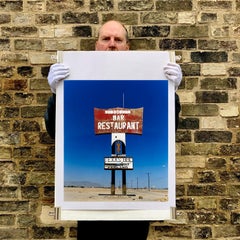 Sundowner II, Salton Sea, California - Blue sky roadside America color photo