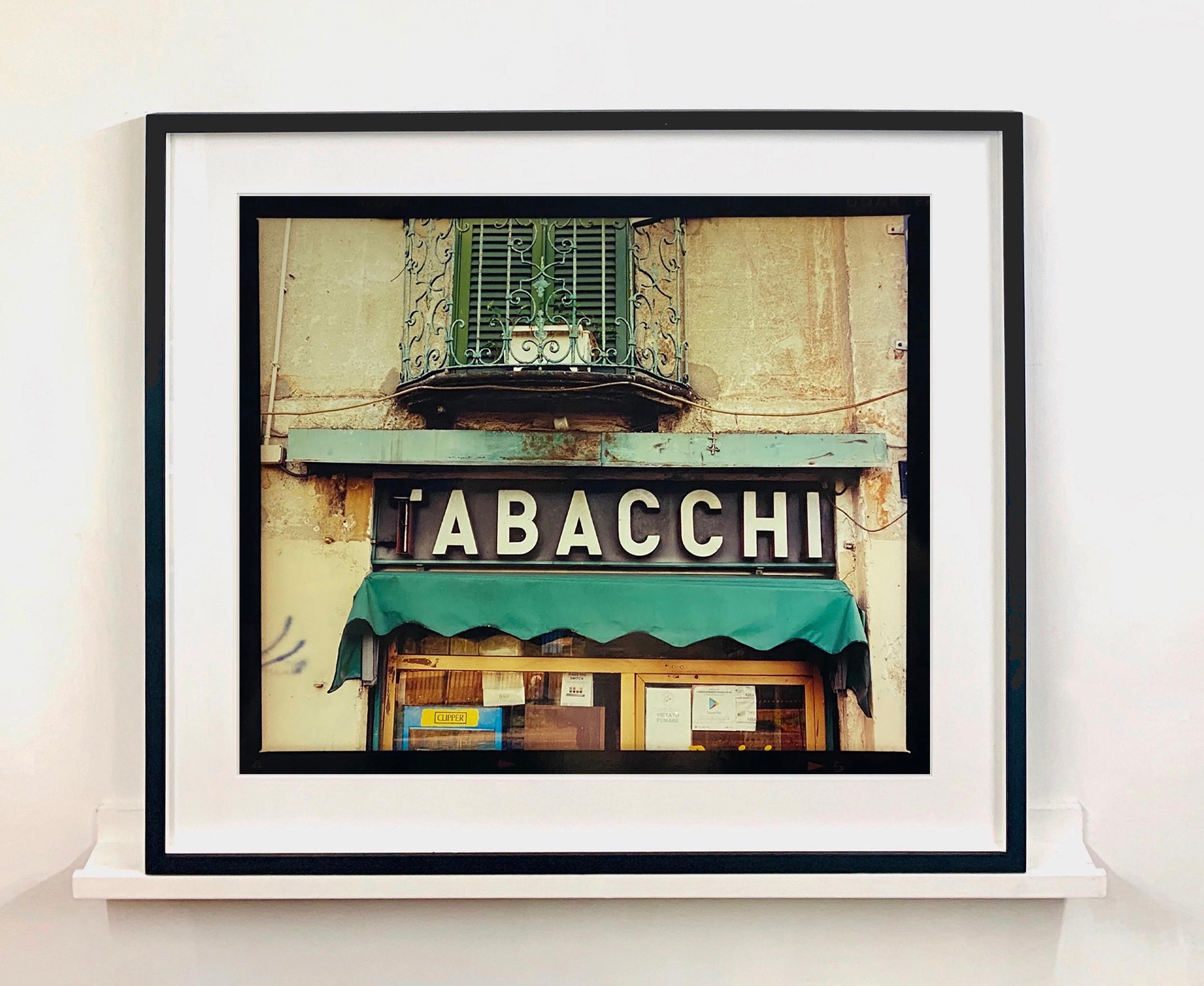 TABACCHI Sign, Milan - Contemporary Typography Sign Pop Art Color Photography - Print by Richard Heeps