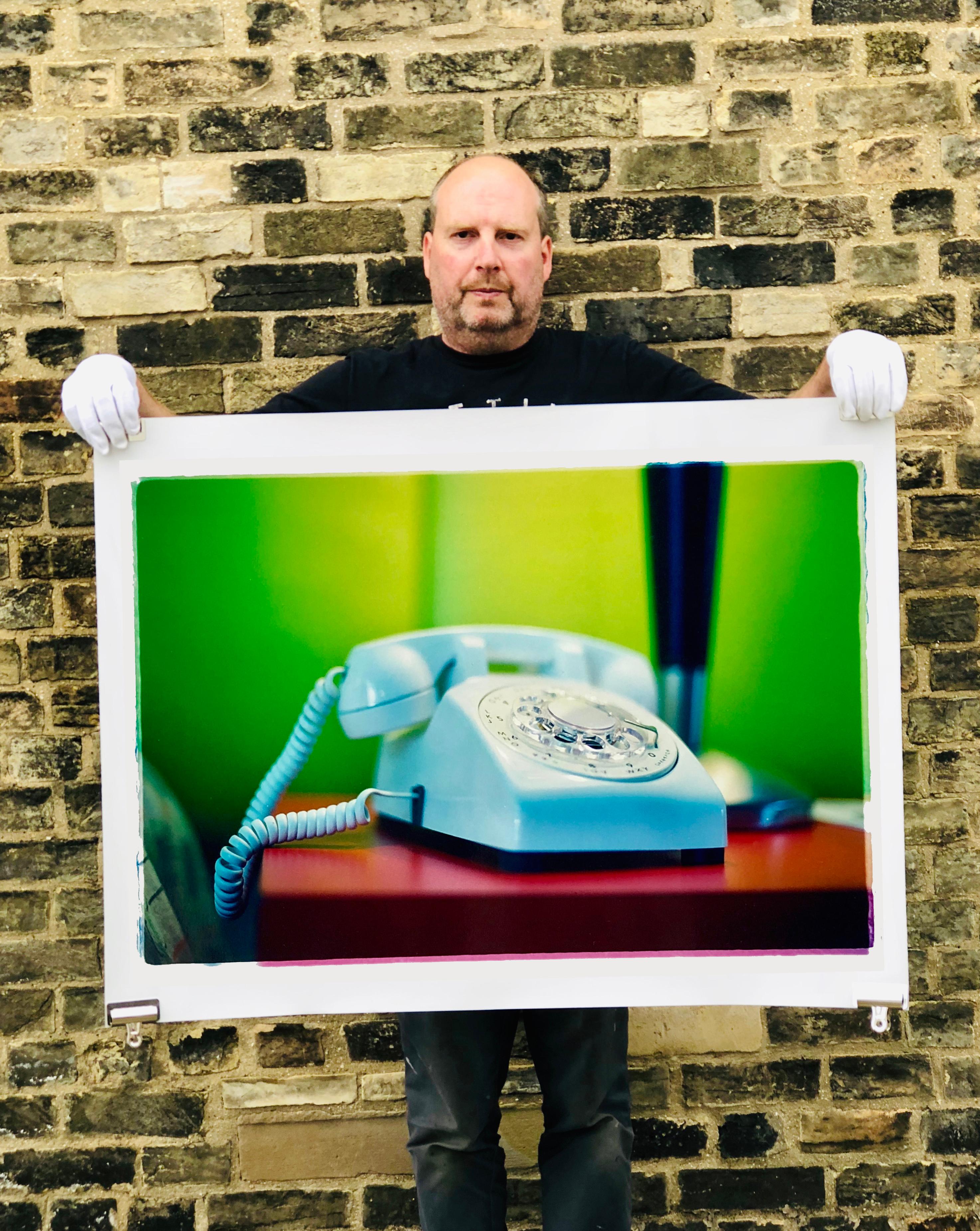 Telephone III, Ballantines Movie Colony, Palm Springs, California - Green Color Photograph by Richard Heeps