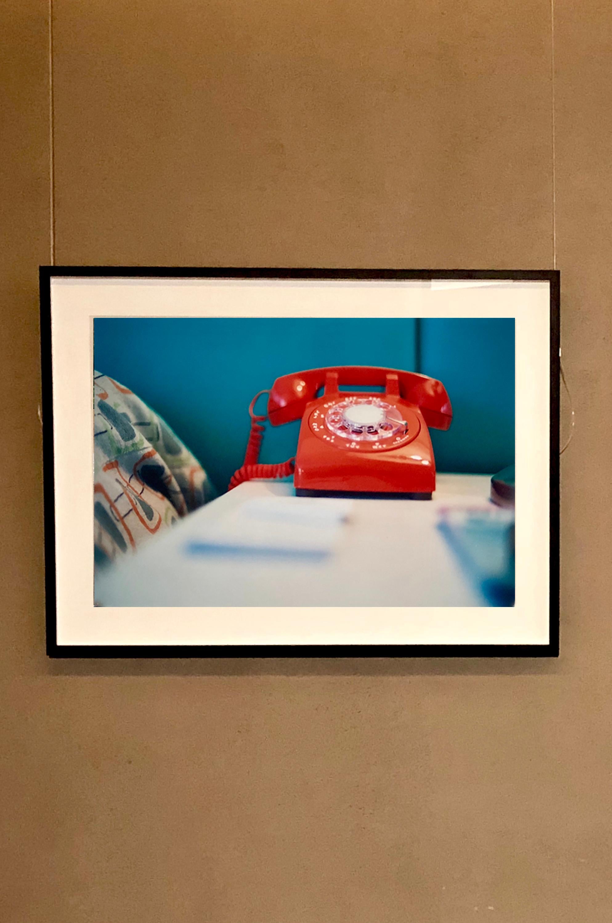 Telephone VI, Ballantines Movie Colony, Palm Springs, California  - Gray Interior Print by Richard Heeps