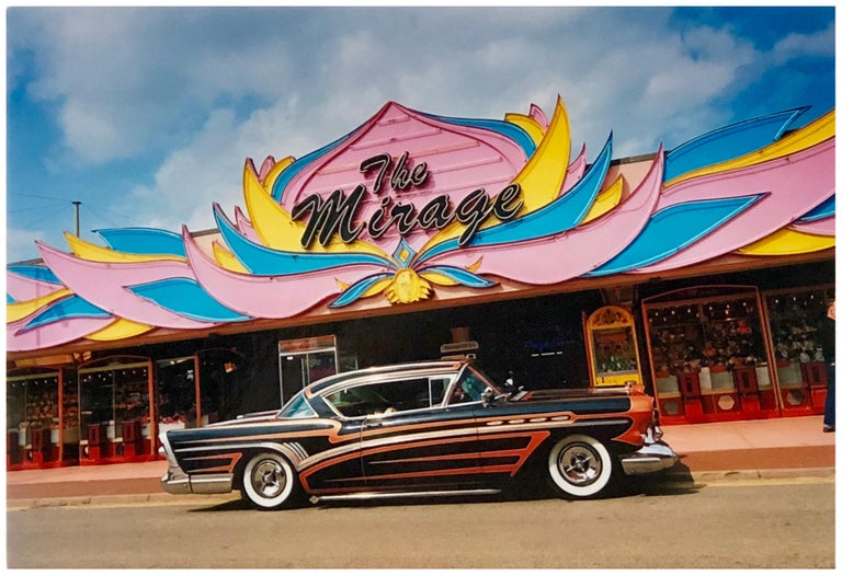 Part of Richard Heeps 'Man's Ruin' Series, this beautiful customised Classic American Car, against this Las Vegas themed facade is so stylish you would think it was staged, but it's not, it's the real the real thing.

This artwork is a limited