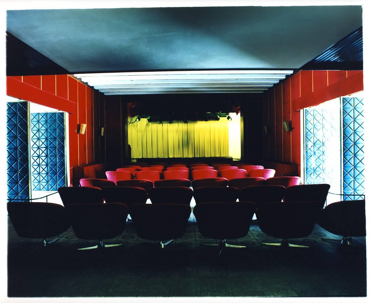 Cool, stylish and gorgeous colours in this stunning "Accidentally Wes Anderson" style interiors shot. This vintage movie theatre is perfect mid-century style. Part of Richard Heeps 2013 series 'This is Not America', documenting Vietnam as he