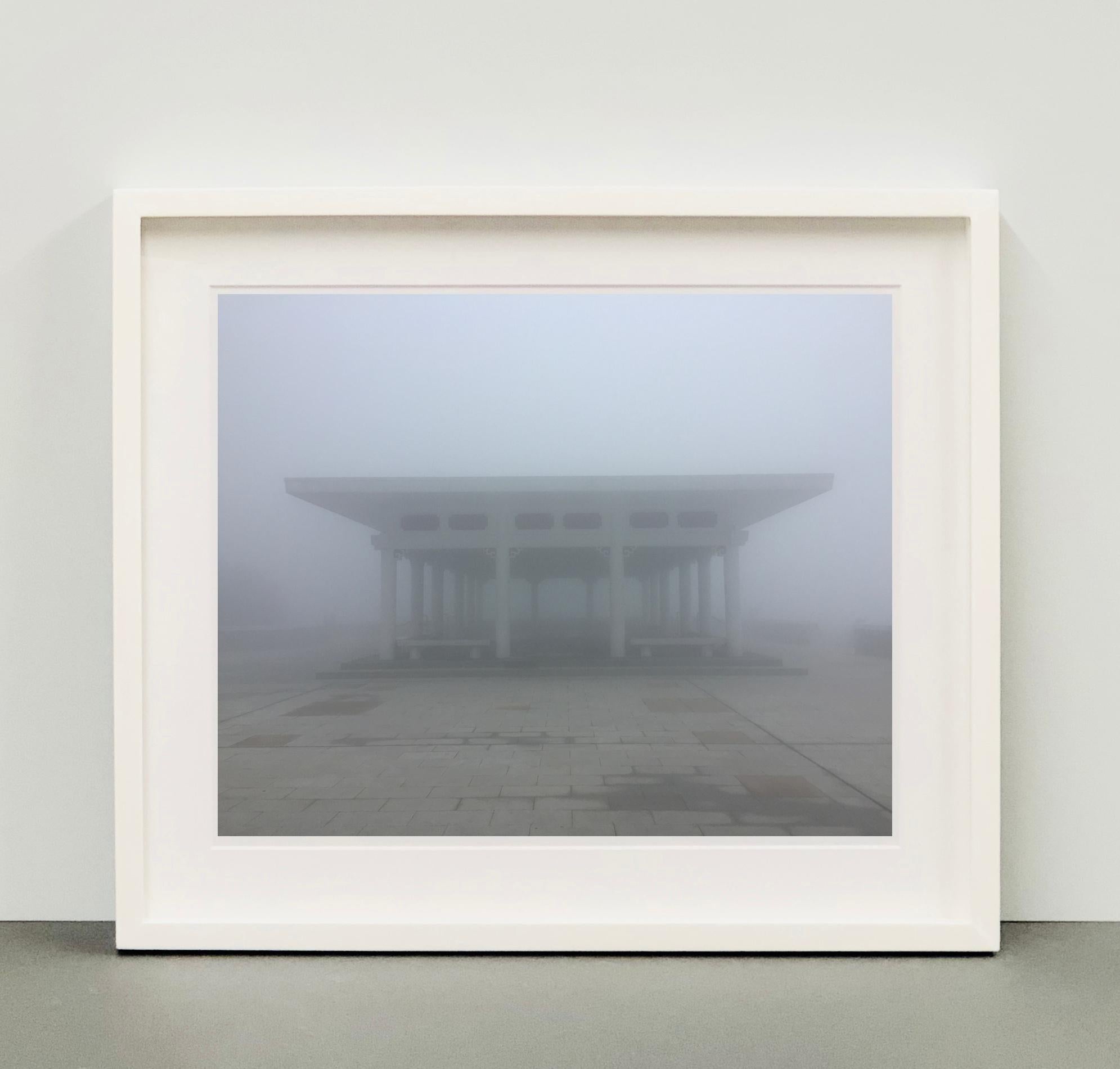 The Peak Pavilion, Hong Kong - Misty Day Color Photography - Print by Richard Heeps