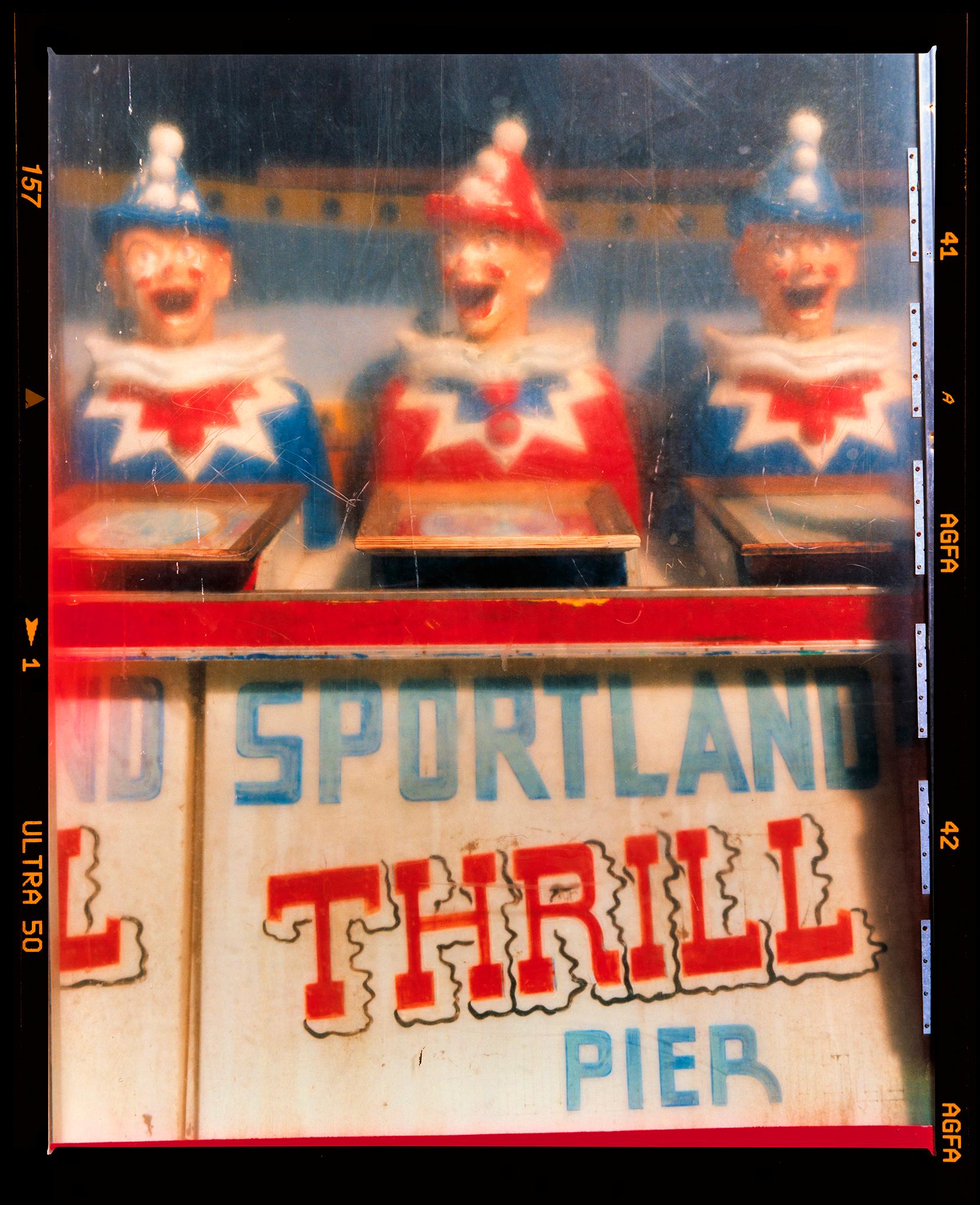 Richard Heeps Color Photograph - Thrill Pier, Wildwood, New Jersey - Seaside Amusements Clowns Photograph